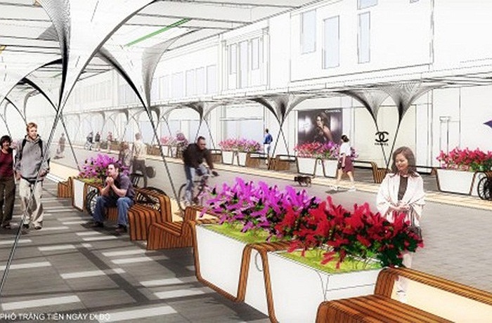 Lộ kiến tr&uacute;c mới của phố v&agrave;ng Tr&agrave;ng Tiền