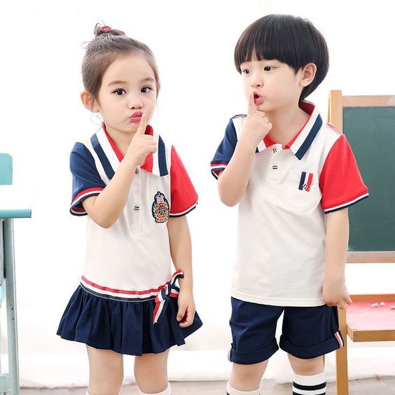 Đồng phục học sinh mầm non cấp 1 xinh xắn dễ thương