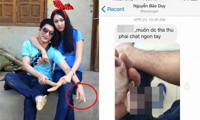 Chồng Phi Thanh Vân chặt ngón tay út để xin lỗi vợ