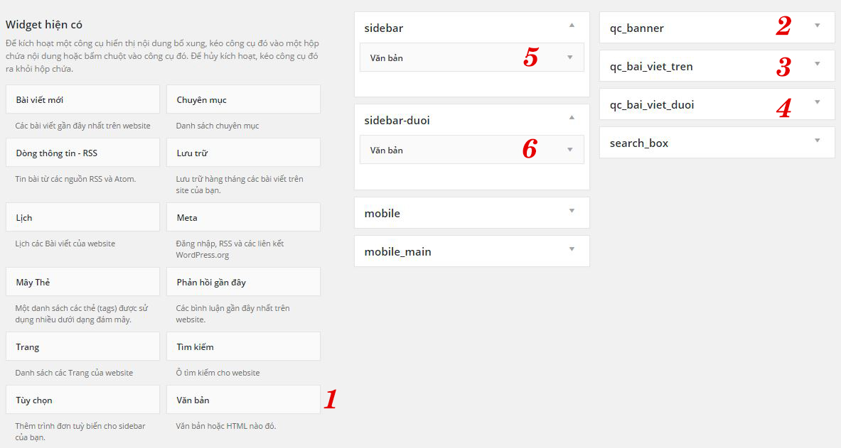Hướng dẫn sử dụng dụng sản phẩm website