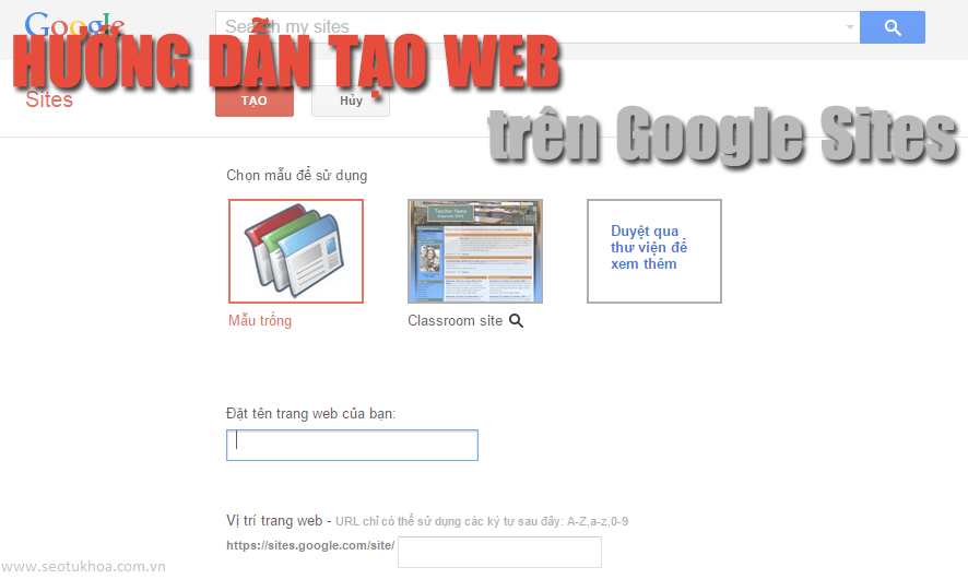Những cách thiết kế web với google site seo từ khóa