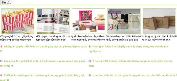 Theme wordpress công ty in ấn bán hàng miễn phí 100% SOL, Sài Gòn List