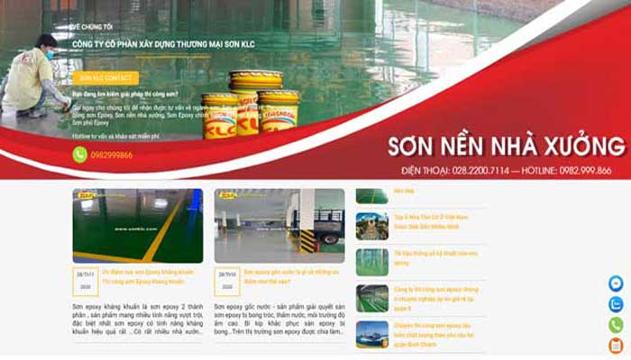 Giao diện &#8220;theme&#8221; công ty sơn tmđt giới thiệu tin tức tổng hợp chuẩn mobi loading cực nhanh, Sài Gòn List