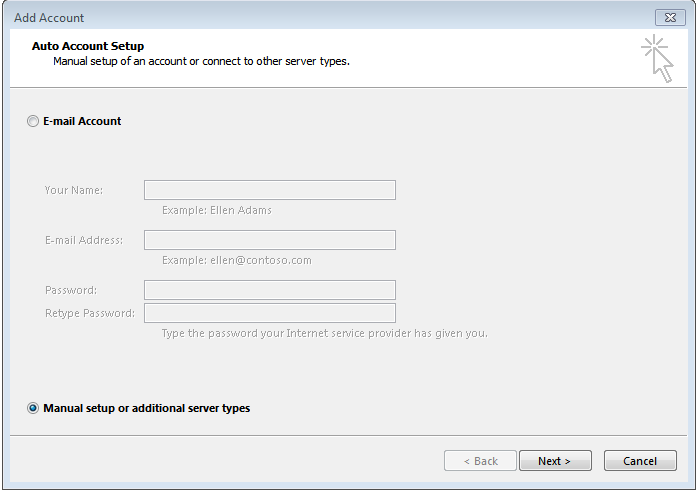 Hướng dẫn cấu hình Email server trên Outlook