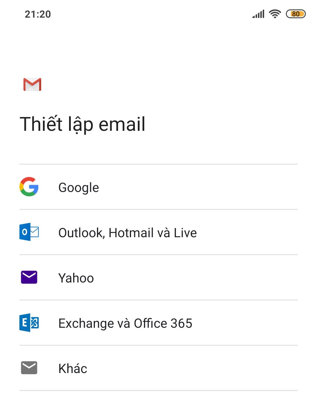 Hướng dẫn cài đặt Email server cho smartphone HĐH Android