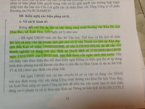Chấn động Bắc Kạn vụ “biếu” doanh nghiệp hơn 6,5 tỷ đồng