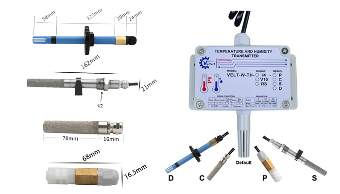 Cảm biến nhiệt độ ngõ ra 4-20mA, 0-10vdc, RS485