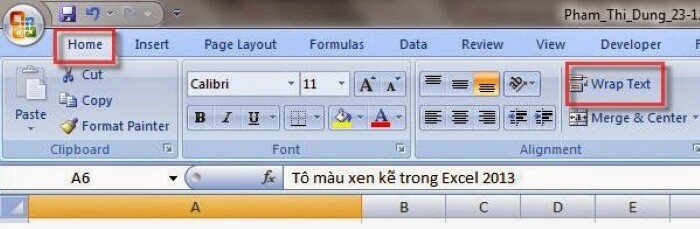 Cách ngắt dòng, xuống dòng trong Excel!, Sài Gòn List