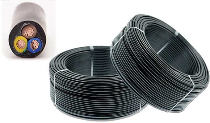 Dây điện nhiều lõi với lớp vỏ bọc ngoài màu đen