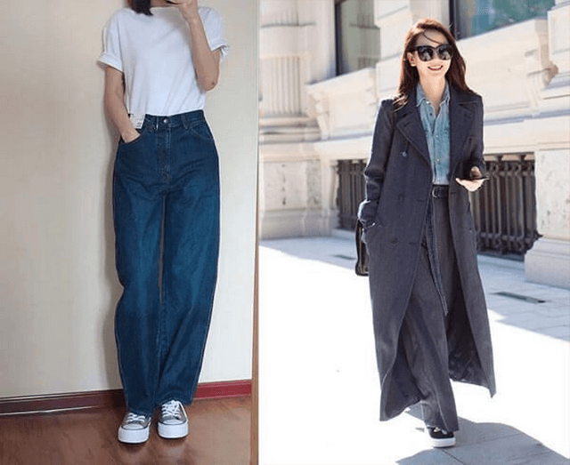 Mix giày với quần ống rộng thời trang