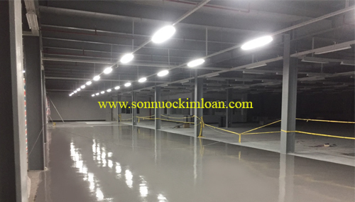 Thi công sơn trang trí sàn showroom