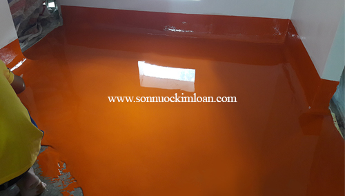 Thi công sơn epoxy tự san phẳng