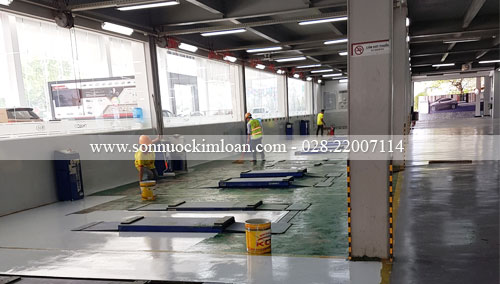 Sơn nền xưởng lắp ráp ôtô