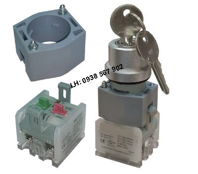 Công tắc xoay chìa khóa, phi 22, 2 vị trí, 3 vị trí