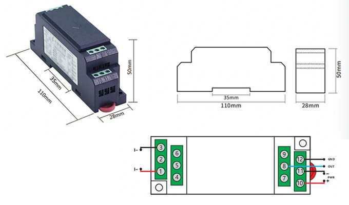 Biến dòng analog DC ngõ ra 4-20mA