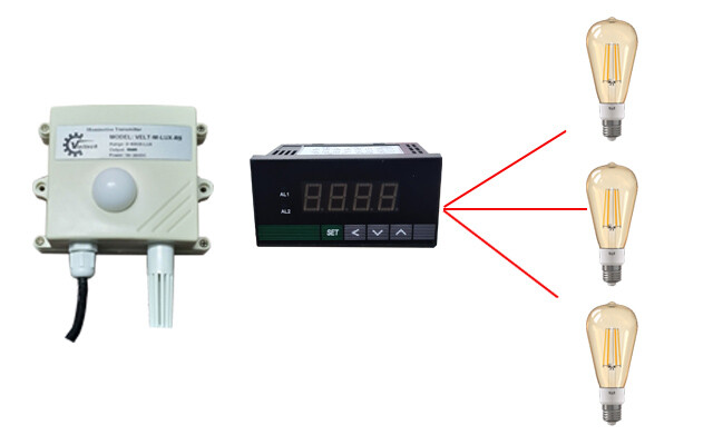 Cảm biến ánh sáng kết hợp với bộ hiển thị