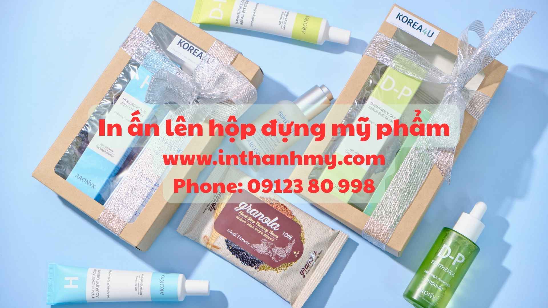 In ấn lên hộp đựng mỹ phẩm