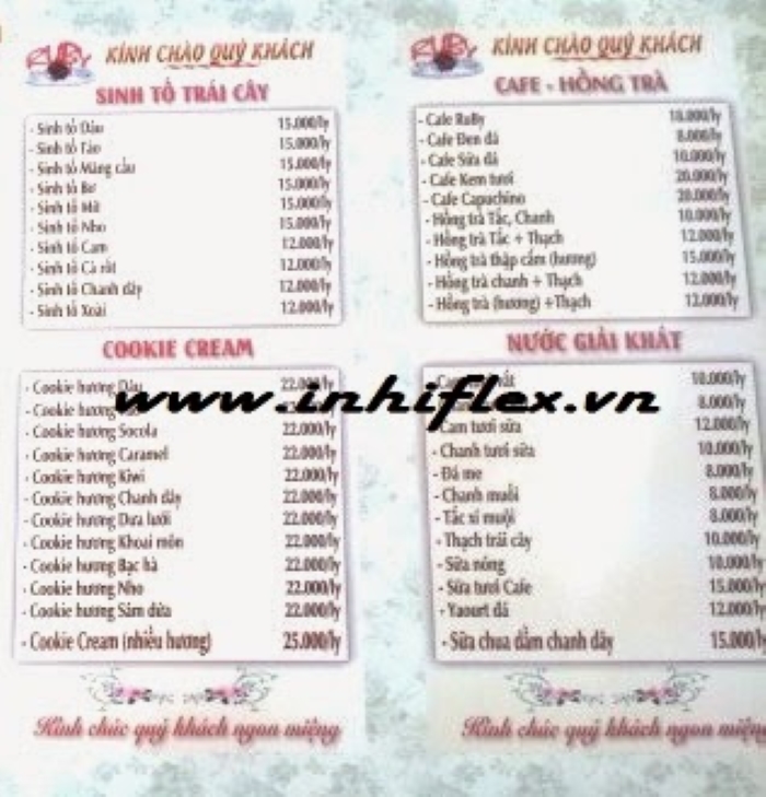 Thiết kế và in PP làm menu 3 in menu giay 1