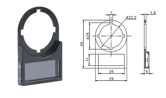Thông số kích thước miếng ghi tên.