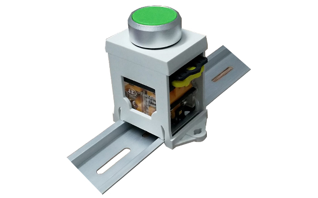 Nút nhấn, đèn báo, công tắc cài Din-rail trên thanh ray
