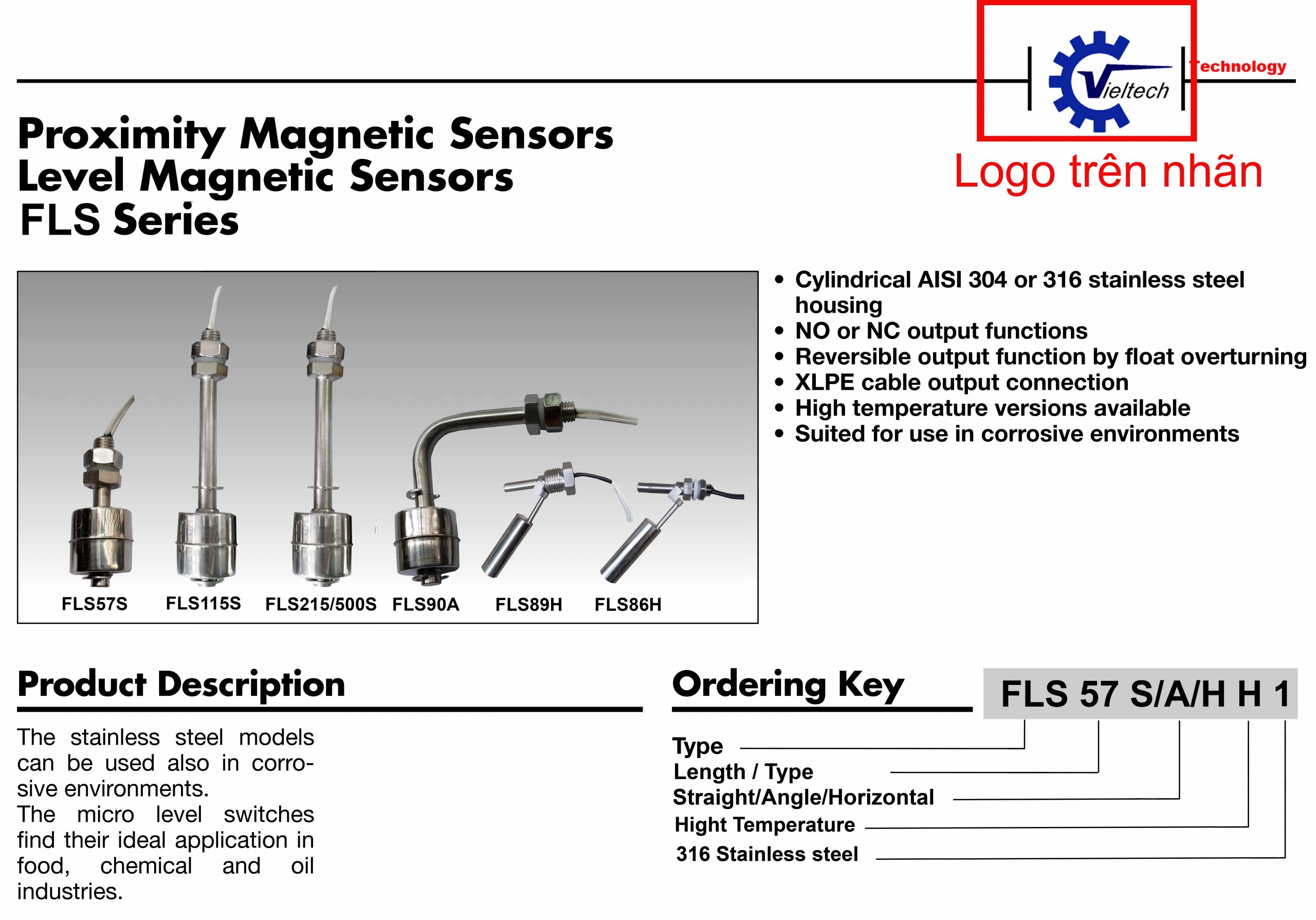Phao báo mức FLS57S, FLS115S, FLS90A, FLS212S, FLS315S.