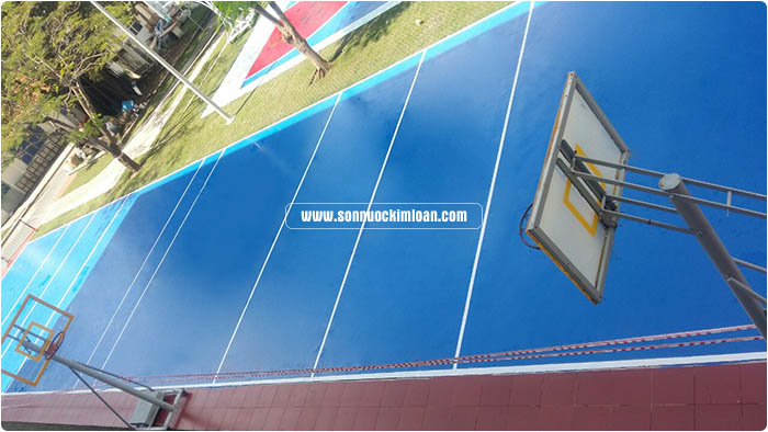 SÂN CHƠI BÓNG RỔ I THI CÔNG SƠN SÂN THỂ THAO NGOÀI TRỜI