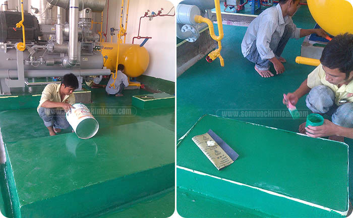 6 BƯỚC SƠN CHỐNG BỤI SÀN NHÀ XƯỞNG