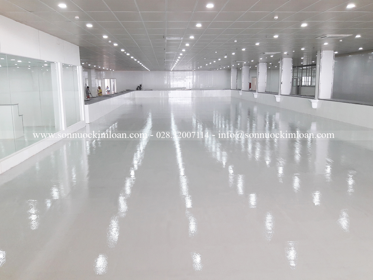 Thi công sơn sàn gạch men tphcm