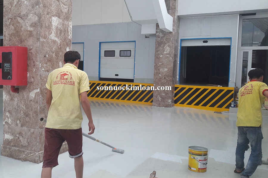 Sơn chống thấm sàn nhà máy chế biến thịt gia súc gia cầm