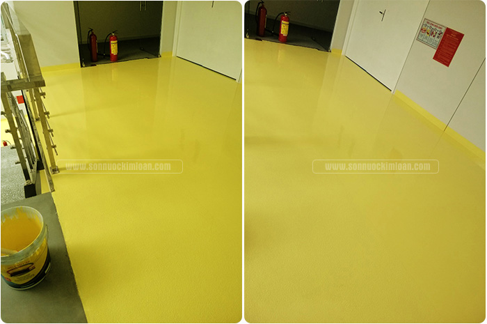 Sơn sàn nhà xưởng màu vàng có đẹp không?