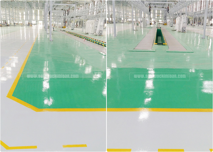 SƠN SÀN SHOWROOM TRƯNG BÀY Ô TÔ ĐẸP &amp; HIỆN ĐẠI l NHÀ THẦU UY TÍN TẠI TPHCM