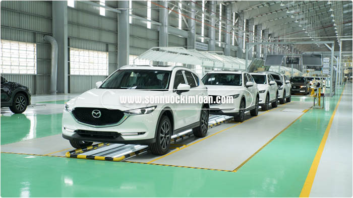 SƠN SÀN SHOWROOM TRƯNG BÀY Ô TÔ ĐẸP &amp; HIỆN ĐẠI l NHÀ THẦU UY TÍN TẠI TPHCM