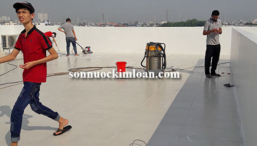 Sơn chống thấm sân thượng ốp gạch